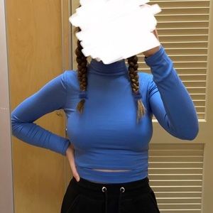 BelleTweed Long Sleeve Crop Top